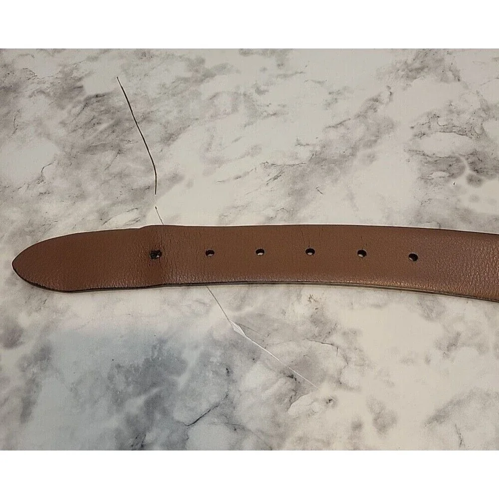 Joseph Abboud Black Genuine Leather Dress Belt Italy Men's Size 45" - Picture 7 of 8